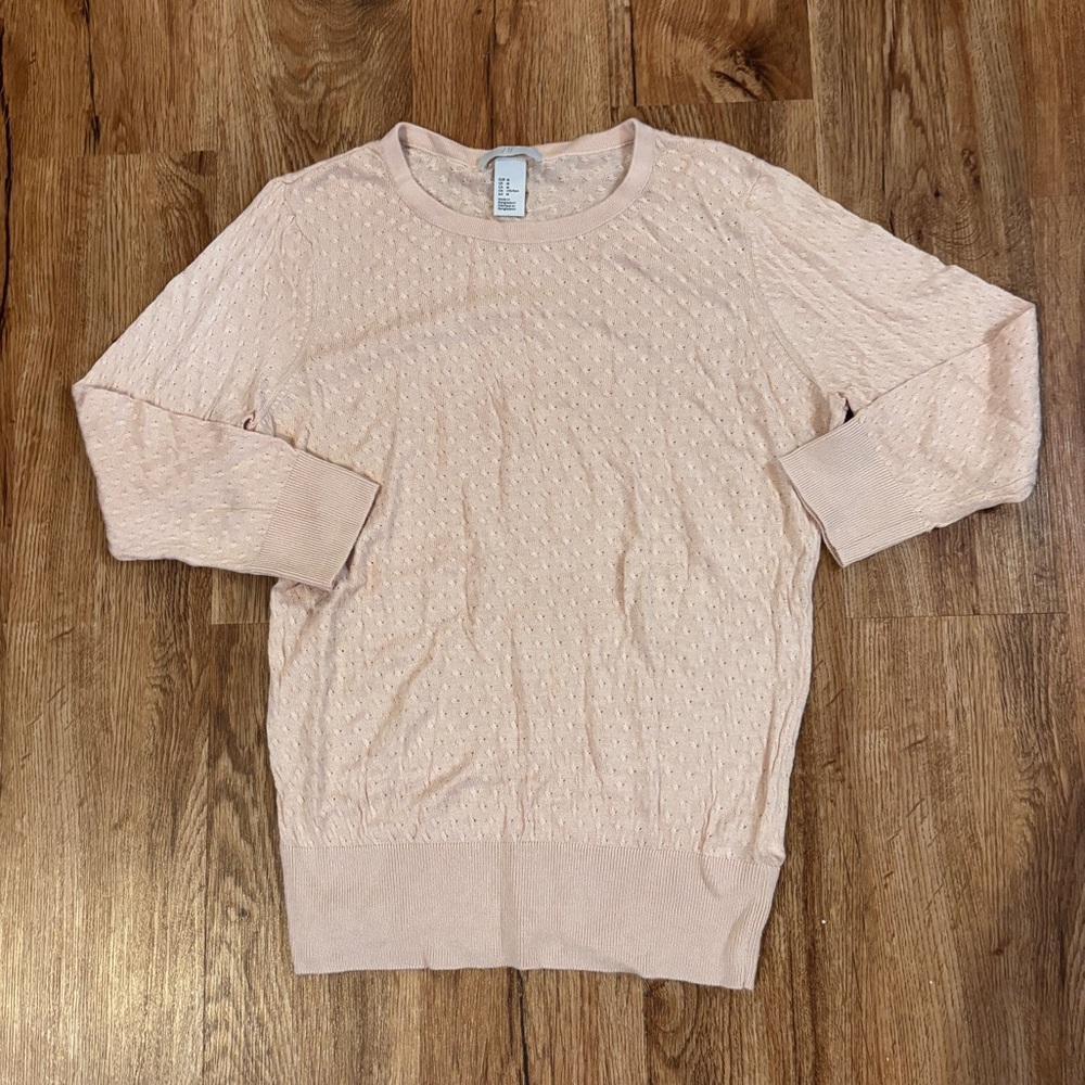 Light Pink Textured Sweater